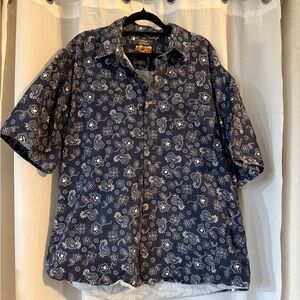 Vintage High Sierra Bandana Print Shirt 90s Cotton Button Up L